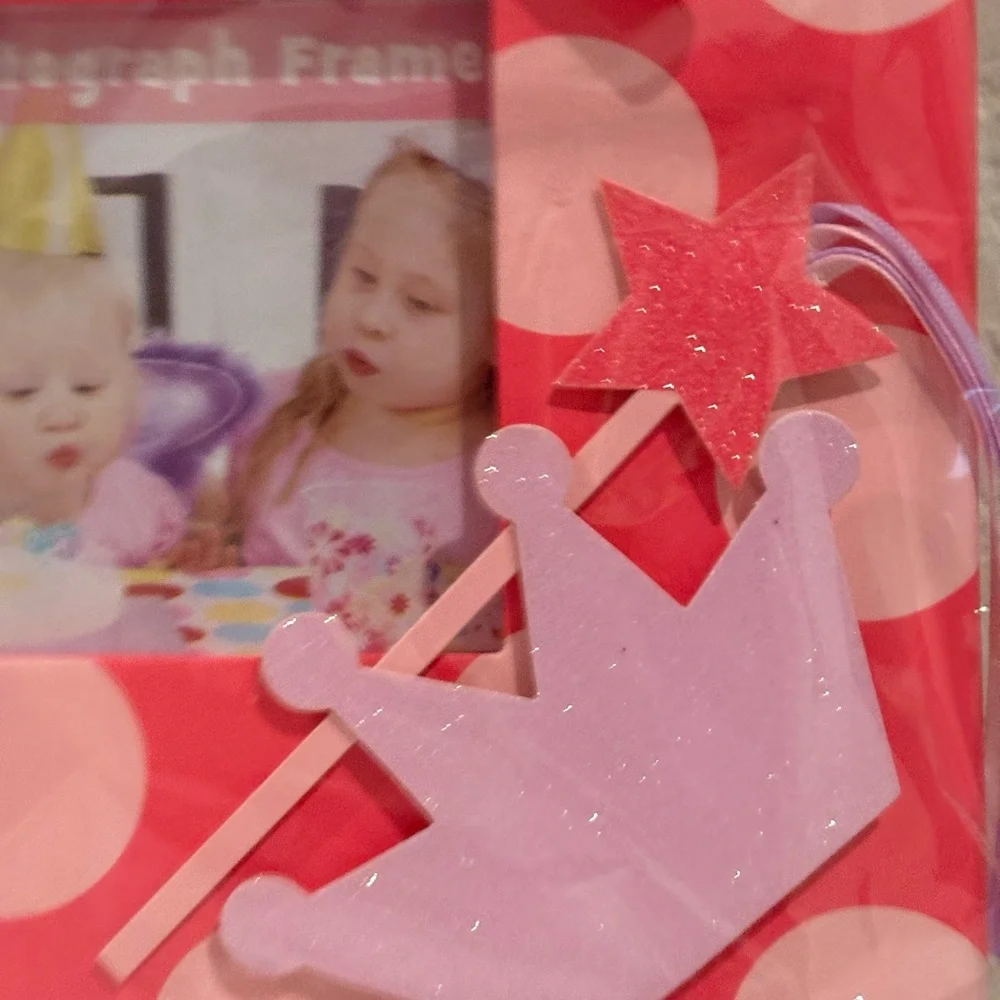 Mud Pie Birthday Princess Autograph Frame NWT